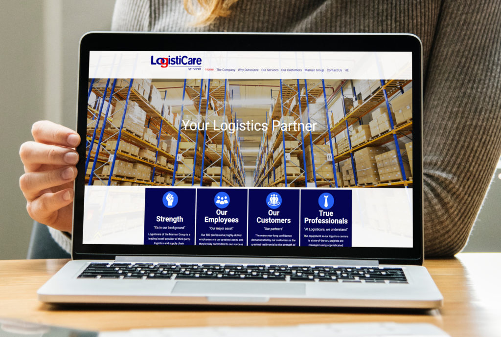Logisticare בניית אתרים אתר תדמיתי תדמית אינטרנט