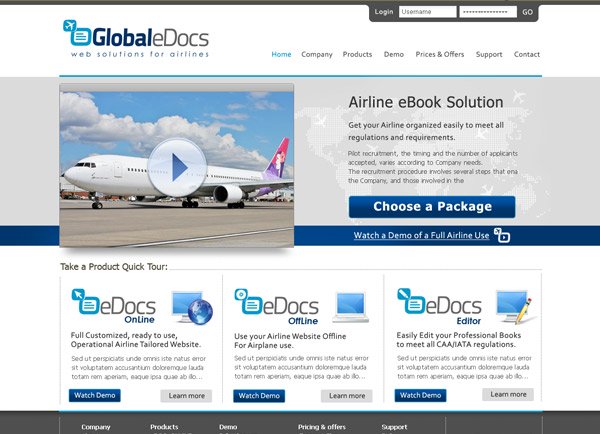 עיצוב אתר: Global eDocs