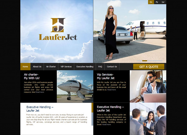 בניית אתר תדמיתי | עיצוב: LauferJet
