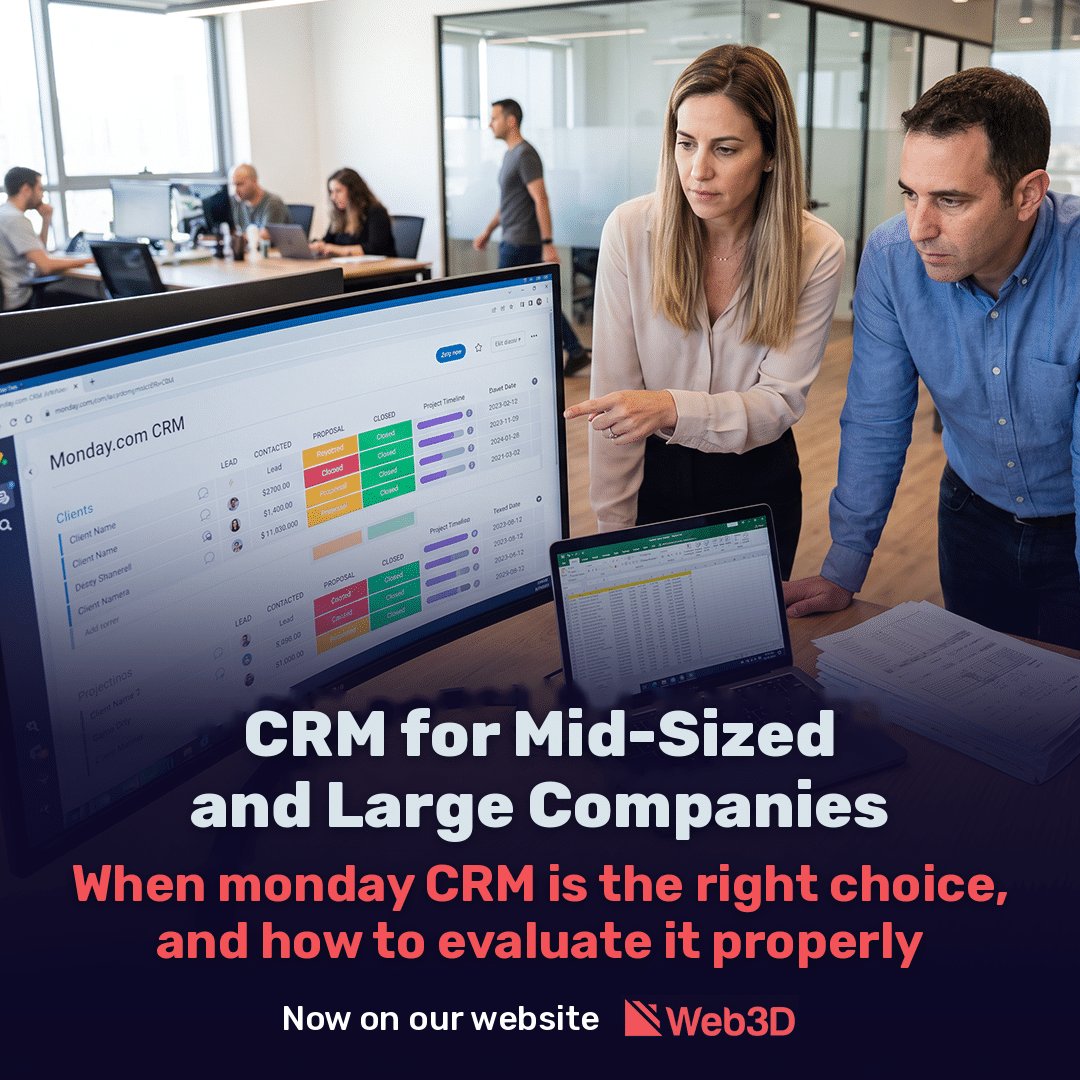 CRM for Medium and Large Companies: When monday CRM Is the Right Choice and How to Evaluate It