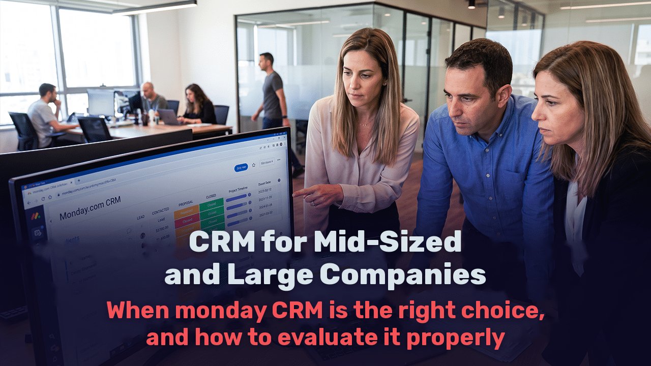 CRM for Medium and Large Companies: When monday CRM Is the Right Choice and How to Evaluate It